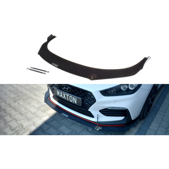 Maxton Design "Racing" spoiler pod přední nárazník pro Hyundai i30 N Mk3, plast ABS bez povrchové úpravy