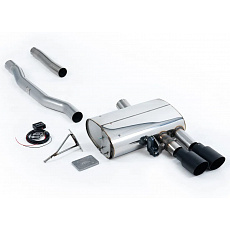 Milltek Sport výfukový systém GPF-Back s klapkami pro Mini Mk3 (F56) Mini Cooper S 2.0 Turbo (UK/EU) Facelift s GPF/OPF 2019-2024, GT-90 černé koncovky