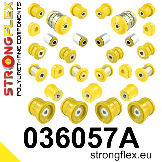 036057A: Strongflex Kompletní sada polyuretanových silentbloků pro zavěšení varianta SPORT