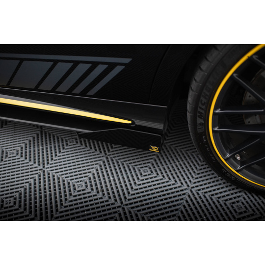 Maxton Design křidélka bočních difuzorů pro Mercedes CLA C 117 Facelift 45 AMG, plast ABS bez povrchové úpravy