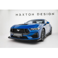 Maxton Design "Street Pro" spoiler pod přední nárazník s křidélky pro Ford Mustang Mk7 GT, plast ABS bez povrchové úpravy, s černou a červenou linkou