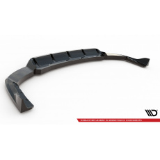 Maxton Design středový spoiler pod zadní nárazník s žebrováním pro Maserati Grecale Mk1, černý lesklý plast ABS, GT/Modena