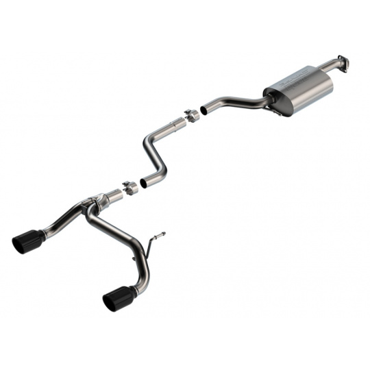 Borla Cat-Back výfukový systém "S-Type" pro Suzuki Jimny 1,4l 4WD, 2-dvéř., aut./man. převodovka, r.v. 2018-2023, typ koncovek: černé