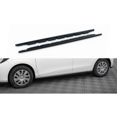 Maxton Design difuzory pod boční prahy pro Toyota Yaris Mk3 Facelift, černý lesklý plast ABS