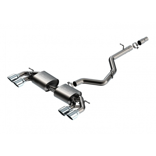 Borla Cat-Back výfukový systém "S-Type" pro Volkswagen Golf R Mk8 2.0L 4 Cyl. automat/manual, AWD, r.v. 2022-2025, typ koncovek: chromové