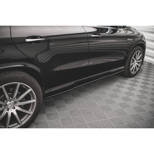 Maxton Design difuzory pod boční prahy pro Mercedes GLE Coupe C292, černý lesklý plast ABS, Coupe 63 AMG