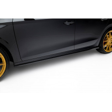 Maxton Design difuzory pod boční prahy s křidélky ver.3 pro Škoda Octavia RS Mk4, černý lesklý plast ABS