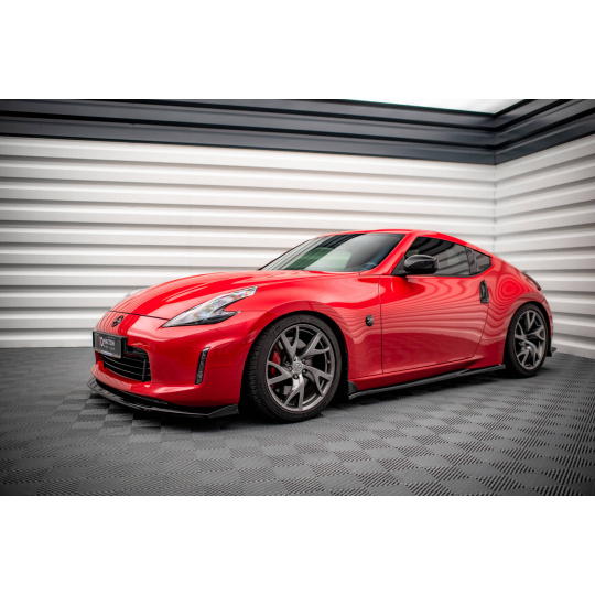 Maxton Design difuzory pod boční prahy pro Nissan 370Z Facelift, černý lesklý plast ABS