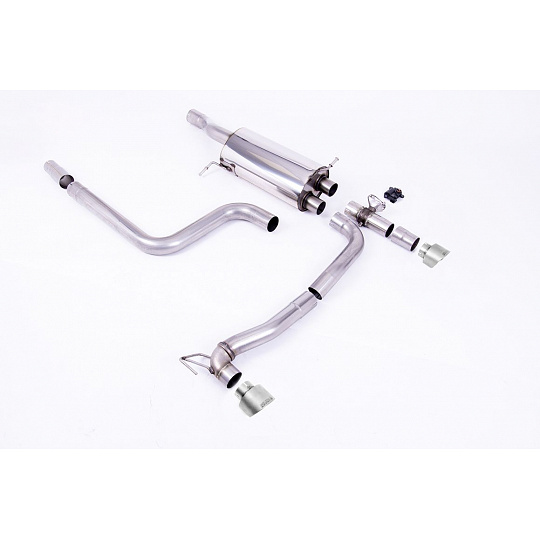 Milltek Sport homologovaný výfuk cat-back GPF Back Maxton Designs pro Ford Fiesta Mk8/Mk8.5 ST 1.5 EcoBoost 200PS (Post Sept 2020 Models Only) 2020-2024, Dual Outlet Titanium GT-100 Trims
