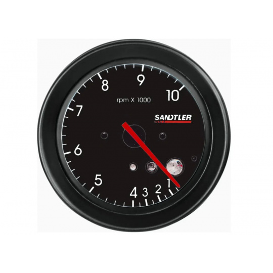 Sandtler série Racing přídavný ukazatel - otáčkoměr s LED kontrolkou řazení, barva: černá