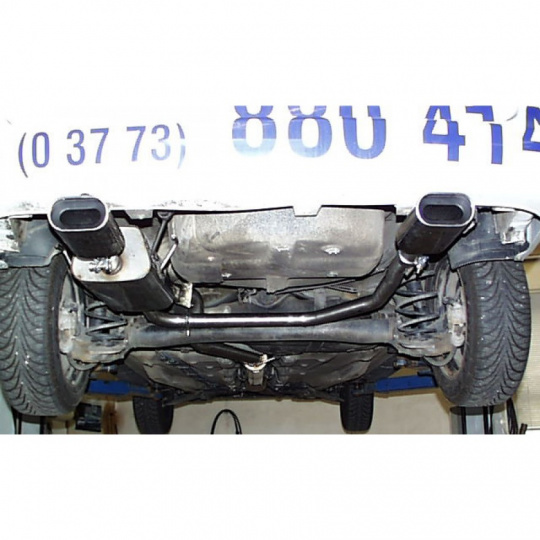 Fox Sportauspuff koncový tlumič výfuku s koncovkou 135x80 Typ 53 na obou stranách pro Opel Astra G s motorem 1.2, 1.4, 1.6, 1.7 D, 1.8, 2.0, 2.0 D, 2.2, 2.2 D, Kombi