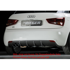 Rieger vložka zadního nárazníku pro Audi A1 8X 3-dvéř., 5-dvéř. (sportback) před faceliftem, plast ABS s povrchovou úpravou Carbon-Look, pro orig. jednoduchou koncovku vlevo Rieger vložka zadního nárazníku pro Audi A1 8X 3-dvéř., 5-dvéř. (sportback) před faceliftem, plast ABS s povrchovou úpravou Carbon-Look, pro orig. jednoduchou koncovku vlevo