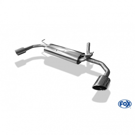 Fox Sportauspuff koncový tlumič výfuku s koncovkou 115x85 Typ 38 na obou stranách pro Opel Mokka s motorem 1.4