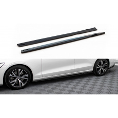 Maxton Design difuzory pod boční prahy pro Volvo S60 Mk3, černý lesklý plast ABS