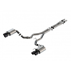 Borla Cat-Back výfukový systém "ATAK" pro Ford Mustang GT 5.0L V8, automat/manual, RWD, 2-dveř., s Active Exhaust, r.v. 2024-, typ koncovek: karbonové