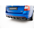 Maxton Design vložka zadního nárazníku ver.1 pro Škoda Octavia RS Mk3, černý lesklý plast ABS