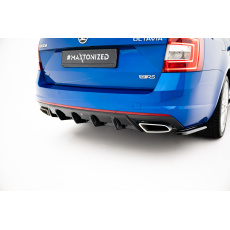Maxton Design vložka zadního nárazníku ver.1 pro Škoda Octavia RS Mk3, černý lesklý plast ABS Maxton Design vložka zadního nárazníku ver.1 pro Škoda Octavia RS Mk3, černý lesklý plast ABS
