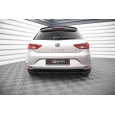 Maxton Design "Street Pro" difuzor zadního nárazníku pro Seat Leon Mk3, plast ABS bez povrchové úpravy, s černou a červenou linkou