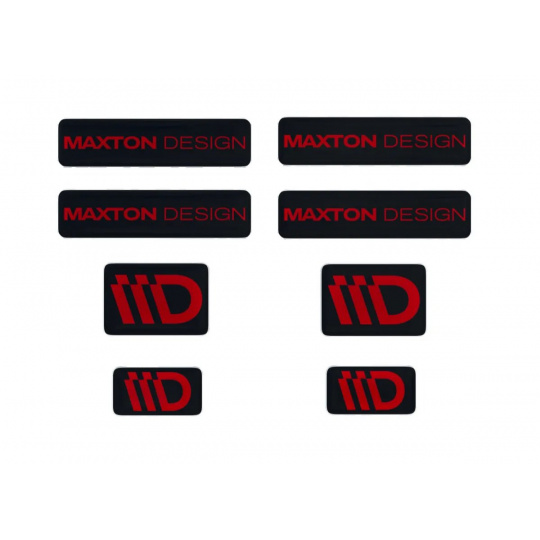 Maxton Design sada 3D samolepek 8 ks, barva: černá / červená