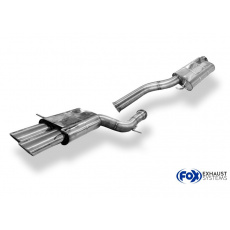 Fox Sportauspuff koncový a středový tlumič včetně Y-adaptéru pro připojení na originální downpipe s koncovkou 2x106x71 Typ 32 dvojitá pro Audi S4 B5 s motorem 2.7