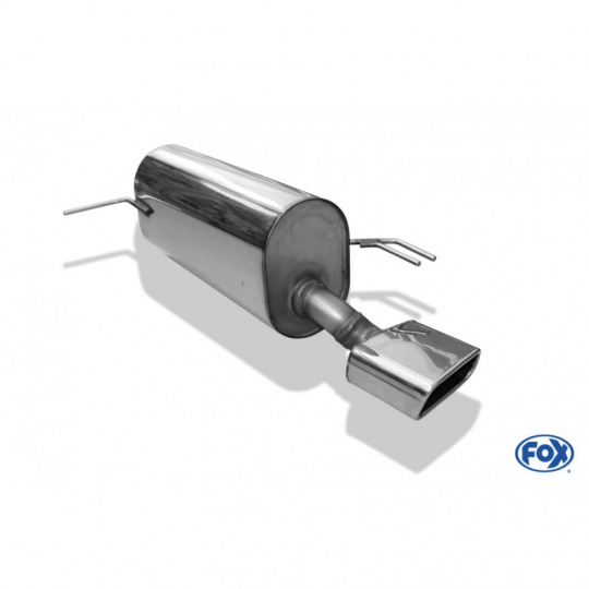 Fox Sportauspuff koncový tlumič výfuku s koncovkou 145x65 Typ 59 pro Hyundai i20 2008- s motorem 1.2