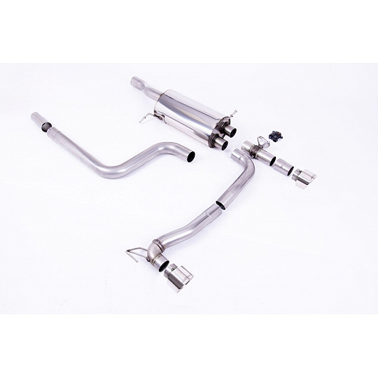 Milltek Sport homologovaný výfuk cat-back GPF Back Maxton Designs pro Ford Fiesta Mk8/Mk8.5 ST 1.5 EcoBoost 200PS (Post Sept 2020 Models Only) 2020-2024, Dual Outlet Polished GT-100 Trims