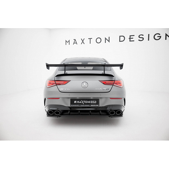 Maxton Design zadní křídlo s horním uchycením (swan-neck) pro Mercedes CLA C118 Standard, C118 Standard Facelift, pravý karbon