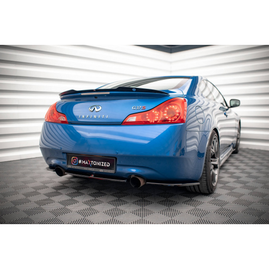 Maxton Design prodloužení spoileru pro Infiniti G37, černý lesklý plast ABS, Coupe