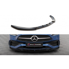 Maxton Design spoiler pod přední nárazník pro Mercedes třída C W206 AMG-Line, černý lesklý plast ABS