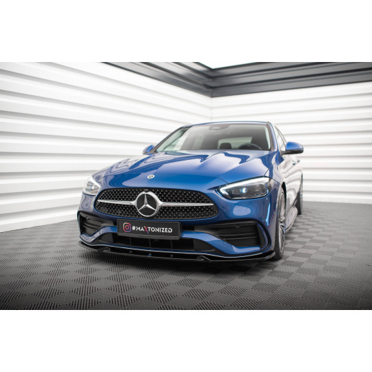 Maxton Design spoiler pod přední nárazník pro Mercedes třída C W206 AMG-Line, černý lesklý plast ABS