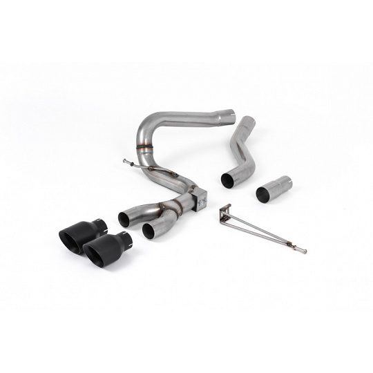 Milltek Sport výfukový systém cat-back pro Ford Focus Mk3 ST 2.0l TDCi 5-dvéř. Estate / Sedan (Diesel) 2012-2018, GT-100 černé koncovky