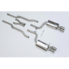 Milltek Sport výfukový systém cat-back bez rezonátoru pro Audi S4 4.2 V8 quattro B7 Sedan, Avant, Cabriolet 2004-2009, 76.2mm leštěné koncovky