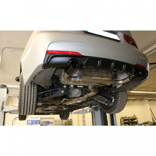 Fox Sportauspuff koncový tlumič výfuku s koncovkou 1x90 typ 15 na obou stranách pro BMW řada 3 F30, F31 Fox Sportauspuff koncový tlumič výfuku s koncovkou 1x90 typ 15 na obou stranách pro BMW řada 3 F30, F31