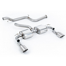 Milltek Sport výfukový systém cat-back bez rezonátoru (hlasitější) pro Ford Focus MK2 RS 2.5T 305PS 2009-2010, typ koncovek: GT-115 titanové