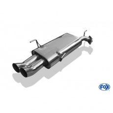 Fox Sportauspuff koncový tlumič výfuku s koncovkou 2x76 Typ 18 pro Opel Vectra B s motorem 1.6, 1.7 D, 1.8, 2.0, 2.0 DI/DTI 16V, 2.2, 2.2 DTi, 2.5, 2.5 i500, r.v. 1994-09/1999