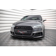 Maxton Design spoiler pod přední nárazník ver.2 pro Audi S3 8V FL, černý lesklý plast ABS, Sportback