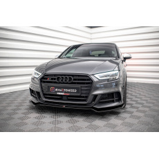 Maxton Design spoiler pod přední nárazník ver.2 pro Audi S3 8V FL, černý lesklý plast ABS, Sportback