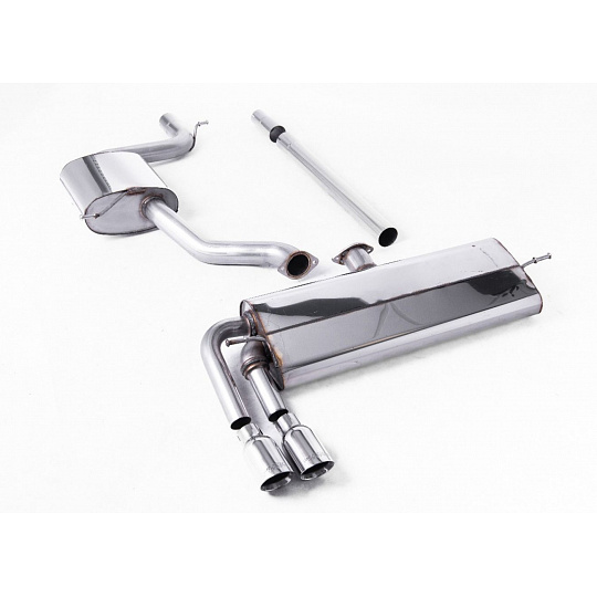 Milltek Sport homologovaný výfuk cat-back s rezonátorem GTD Twin Outlet Style pro Volkswagen Golf Mk7.5 1.5TSI Evo GT, R-Line (s i bez GPF/OPF) 2017-2021, typ koncovek: GT-80 leštěná