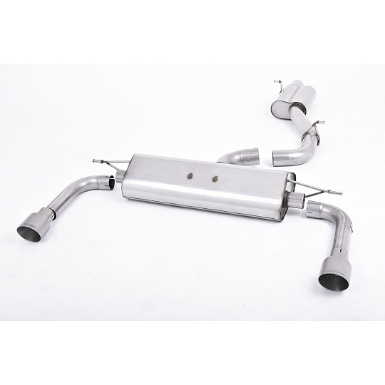 Milltek Sport výfukový systém cat-back s rezonátorem (tišší) pro Audi A3 2.0 TFSI quattro Sedan 8V (pouze US) 2014-2020, typ koncovek: GT-100 titanové Milltek Sport výfukový systém cat-back s rezonátorem (tišší) pro Audi A3 2.0 TFSI quattro Sedan 8V (pouze US) 2014-2020, typ koncovek: GT-100 titanové