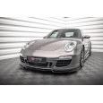 Maxton Design spoiler pod přední nárazník ver.2 pro Porsche 911 997 Carrera GTS Facelift, černý lesklý plast ABS
