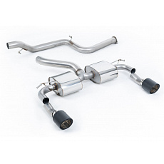 Milltek Sport výfukový systém cat-back bez rezonátoru (hlasitější) pro Ford Focus MK2 RS 2.5T 305PS 2009-2010, typ koncovek: JET-115 karbonové