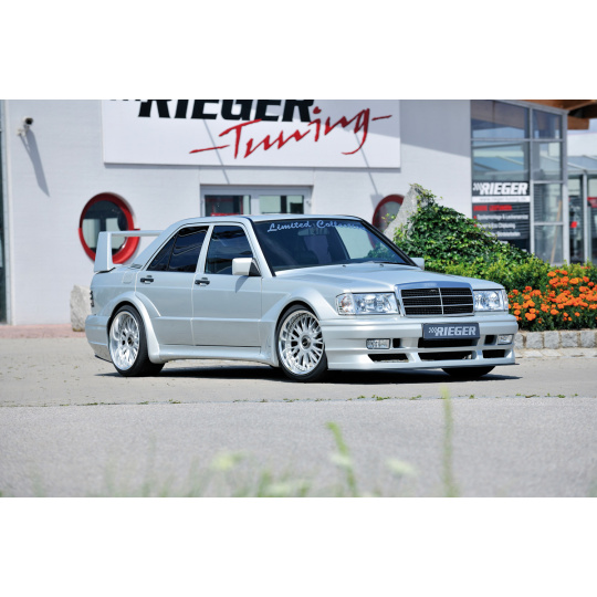 Rieger lem blatníku widebody II pro Mercedes 190 W201 sedan, GFK (laminát), mont. strana pravá