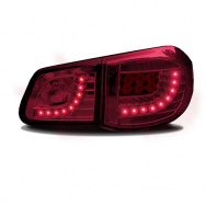 Zadní světla VW Tiguan (07-11) s LED - tmavě červená