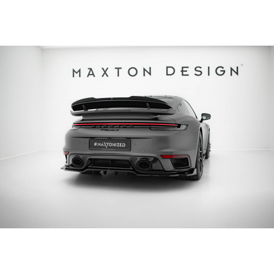 Maxton Design spoiler pod zadní nárazník s žebrováním pro Porsche 911 992 Turbo S, černý lesklý plast ABS, Sport Package Maxton Design spoiler pod zadní nárazník s žebrováním pro Porsche 911 992 Turbo S, černý lesklý plast ABS, Sport Package