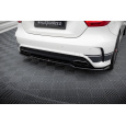 Maxton Design středový spoiler pod zadní nárazník s žebrováním pro Mercedes třída A W176 45 AMG, černý lesklý plast ABS