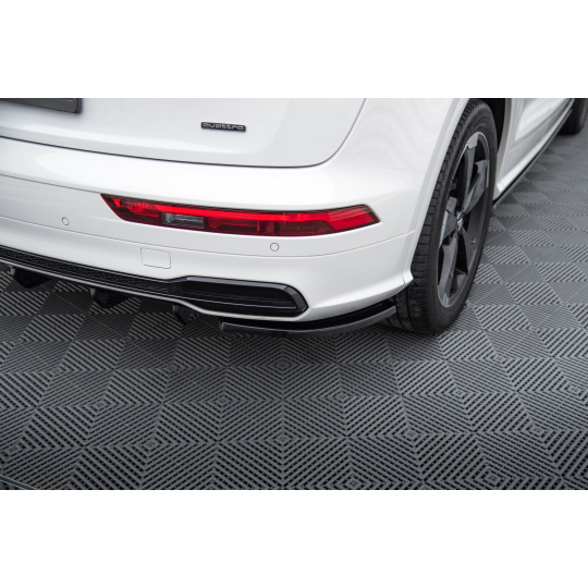 Maxton Design boční difuzory pod zadní nárazník pro Audi Q5 Mk2 S-Line, černý lesklý plast ABS