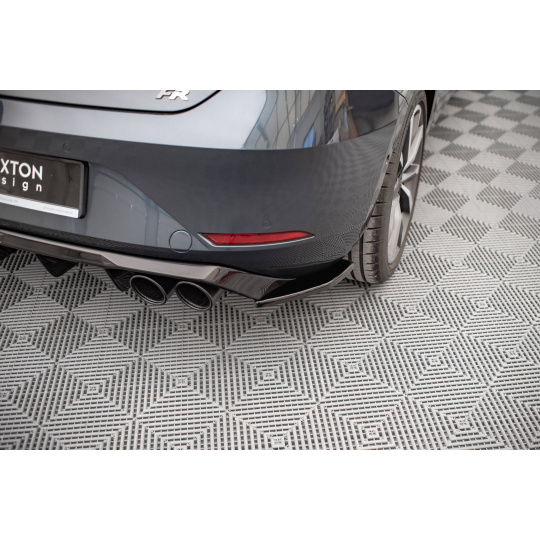 Maxton Design boční difuzory pod zadní nárazník pro Seat Leon FR Mk4, černý lesklý plast ABS, hatchback