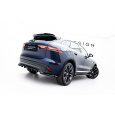 Maxton Design spoiler pod zadní nárazník s žebrováním pro Jaguar F-Pace R-Sport Mk1 Facelift, černý lesklý plast ABS