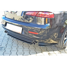 Maxton Design středový spoiler zadního nárazníku s žebrováním pro Alfa Romeo 159, černý lesklý plast ABS, pro vozy s jednoduchou koncovkou na každé straně