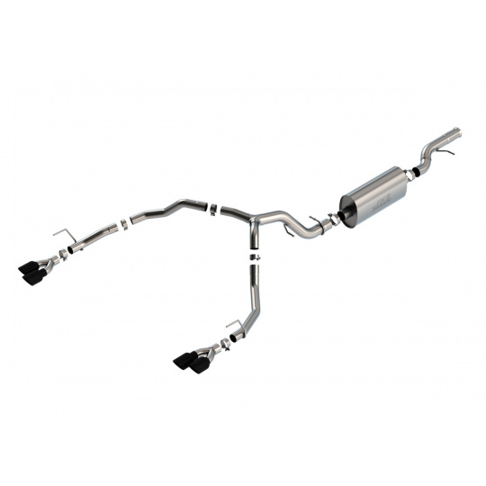 Borla Cat-Back výfukový systém "Touring" pro Chevrolet Tahoe Premier/Tahoe High Country/Tahoe Z71/Tahoe RST 6.2L, automat, 2/4-dvéř, r.v. 2021-2024, typ koncovek: černé